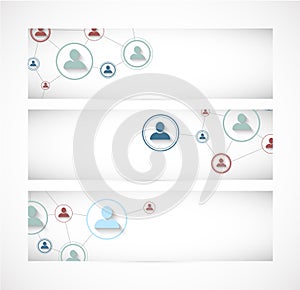 Set of social network banners