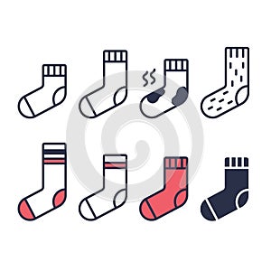 Set of socks icons