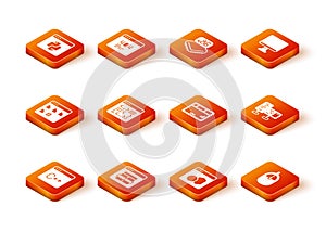 Set Software, MySQL code, Browser files, Keyboard, Computer mouse and monitor screen icon. Vector