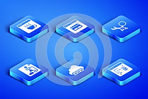 Set Software, Web development, Flowchart, Search engine and Debugging icon. Vector