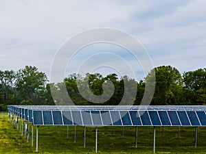 A set of solar panels. photo