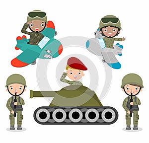 Set of soldiers, cartoon Soldier set, kids wearing soldiers costumes