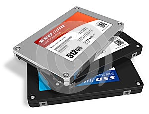 Set of solid state drives (SSD) photo