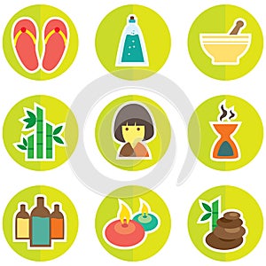 set of spa icons. Vector illustration decorative design