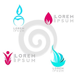 Set of spa logos