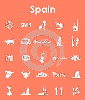 Set of Spain simple icons