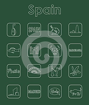 Set of Spain simple icons