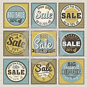 Set of special sale offer labels and banners