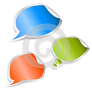 Set of speech bubble stickers