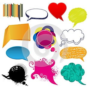 Set of speech bubbles
