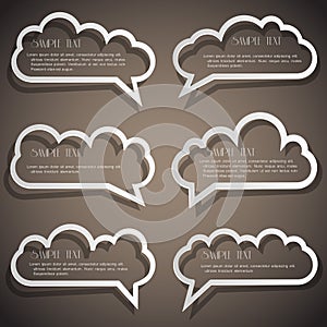 Set of speech bubbles