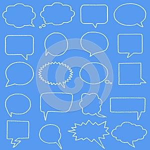Set speech bubbles cloud shape