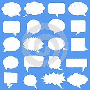 Set speech bubbles cloud shape