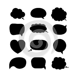 Set of speech bubbles design elements