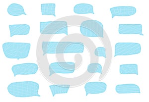 Set of speech bubbles for text. Vector elements.