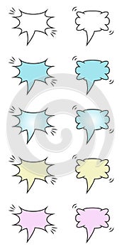 Set of speech bubbles in vector for comics.