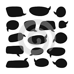 Set of speech talk bubble template