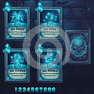 Set spell cards of ice school