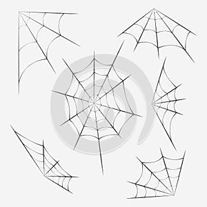 Set of spider webs