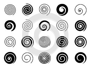 Set of spiral elements