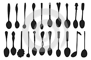 set of spoons silhouettes