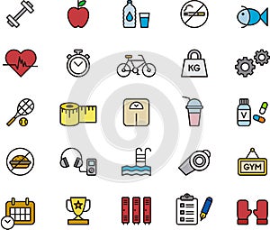 Set of sport and fitness icons