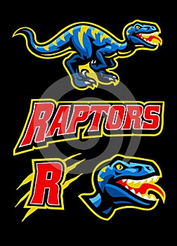 Set of Sport Raptor Mascot