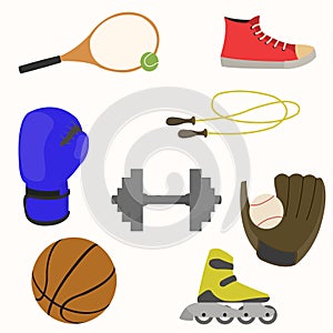 Set of sporting goods