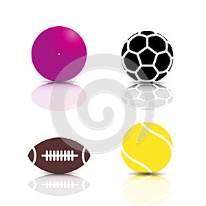 Set of sports icons, vector illustration.