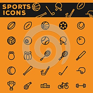 Set of sports icons.. Vector illustration decorative design