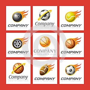 Set of sports logos