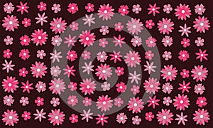 Set of spring flower element