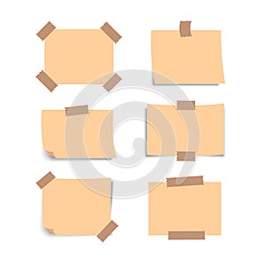 Set of square notepads, vector