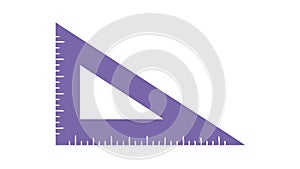 Set Square Ruler Icon Vector Design, Geometry Technical Drawing, vector design Generative AI