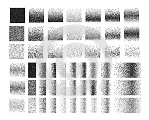 Set of 51 square stipple pattern for design. Tile spots photo