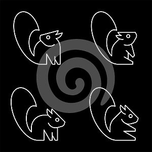 Set of Squirrel logo