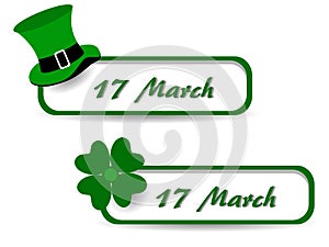 Set of St. Patrick`s day banners.