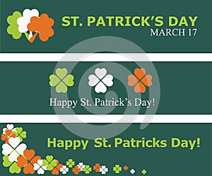 Set of St. Patrick's day banners