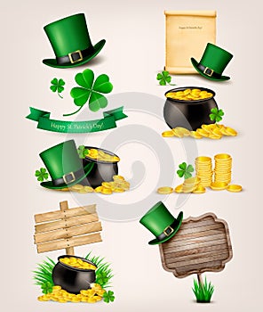 Set of St. Patrick's Day related icons.