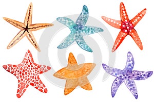 Set of starfish clipart