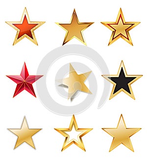 Set stars with gold