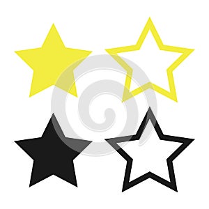 Set of stars icon set. Vector illustration