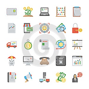 Set of Startup and New Business Flat Vector Icons