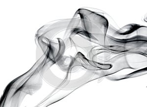 Set of steam looking like smoke isolated on white.