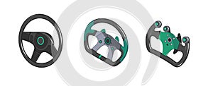 Set of steering wheels for cars