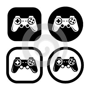 Set of Stick PS icon, game controller sign vector symbol Illustration Logo Template