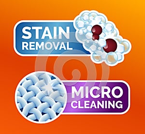 A set of stickers for washing clothes, stickers - micro-cleaning, stain removal, best washing quality, crystal white