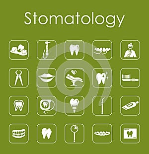 Set of stomatology simple icons