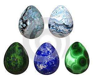 Set of stone eggs