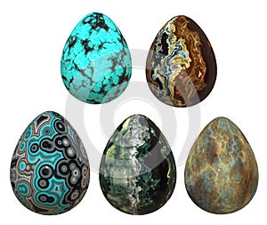 Set of stone eggs